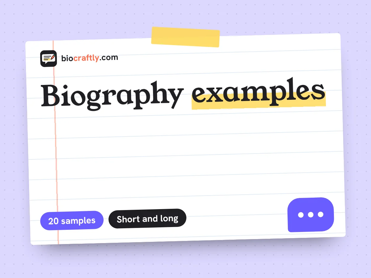Biography examples