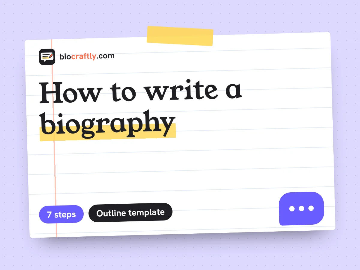 How to write a biography